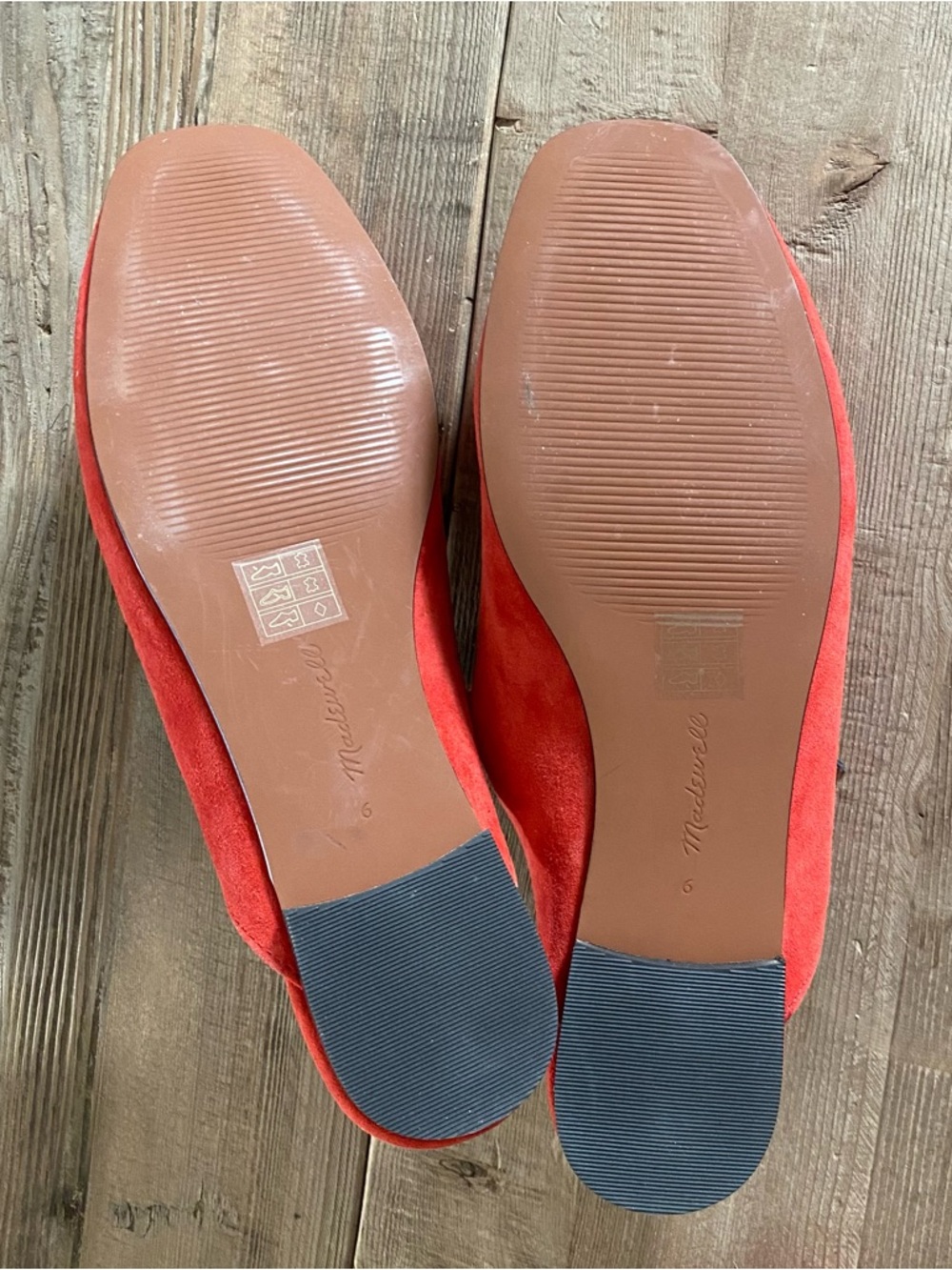 Madewell Red Suede Mary Jane Backless Flats - Picture 10 of 10